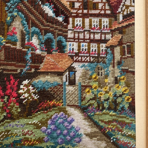 Framed Cross-Stitch Art with Wooden Frame - Picture 5 of 16
